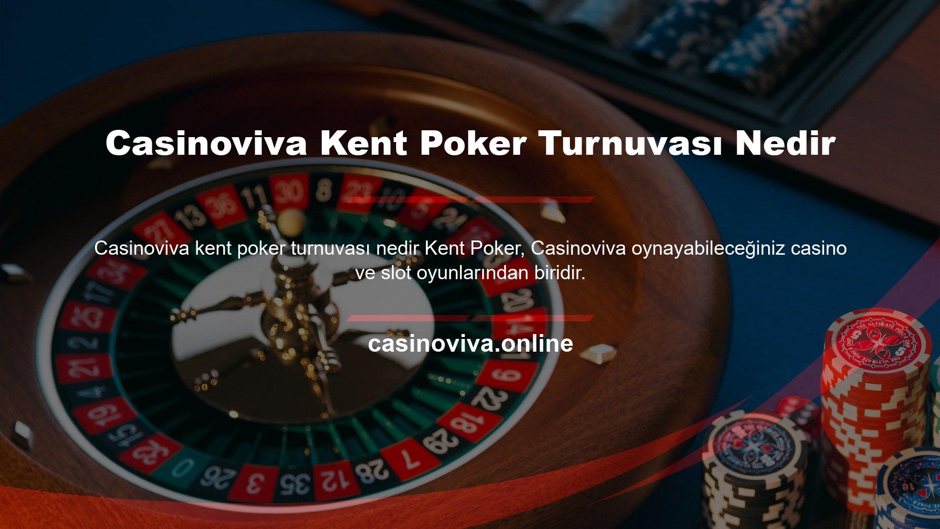 Kent Poker, farklı oyun sağlayıcılardan Casinoviva oynanabilen poker oyunlarından sadece bir tanesidir