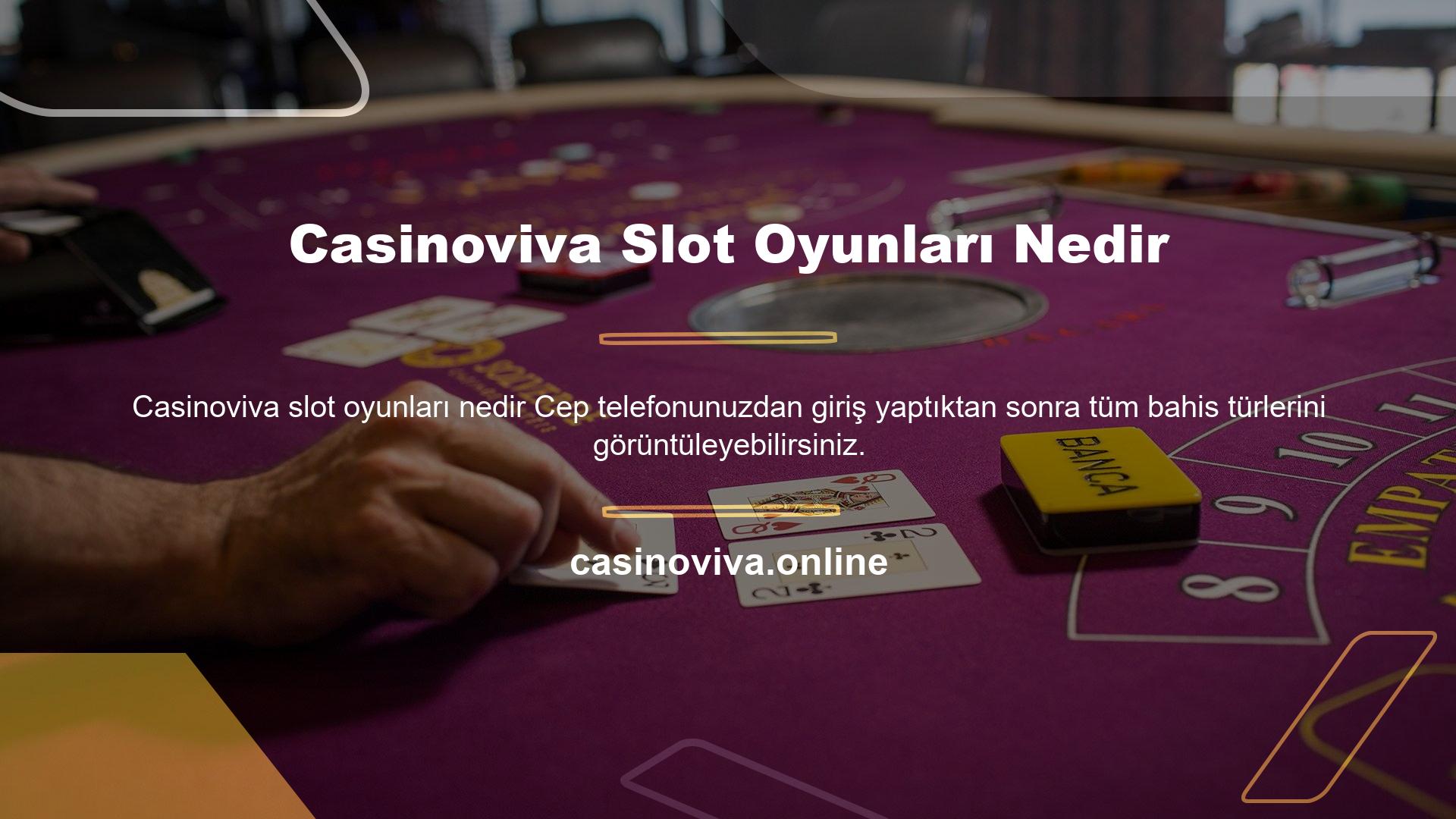 Casinoviva Slot Oyunları Nedir