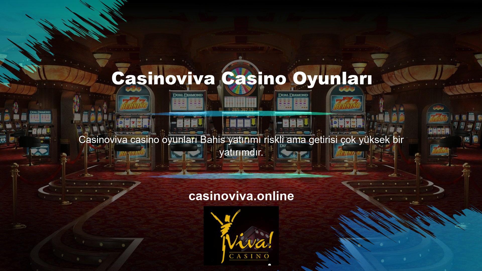 Casinoviva casino oyunları