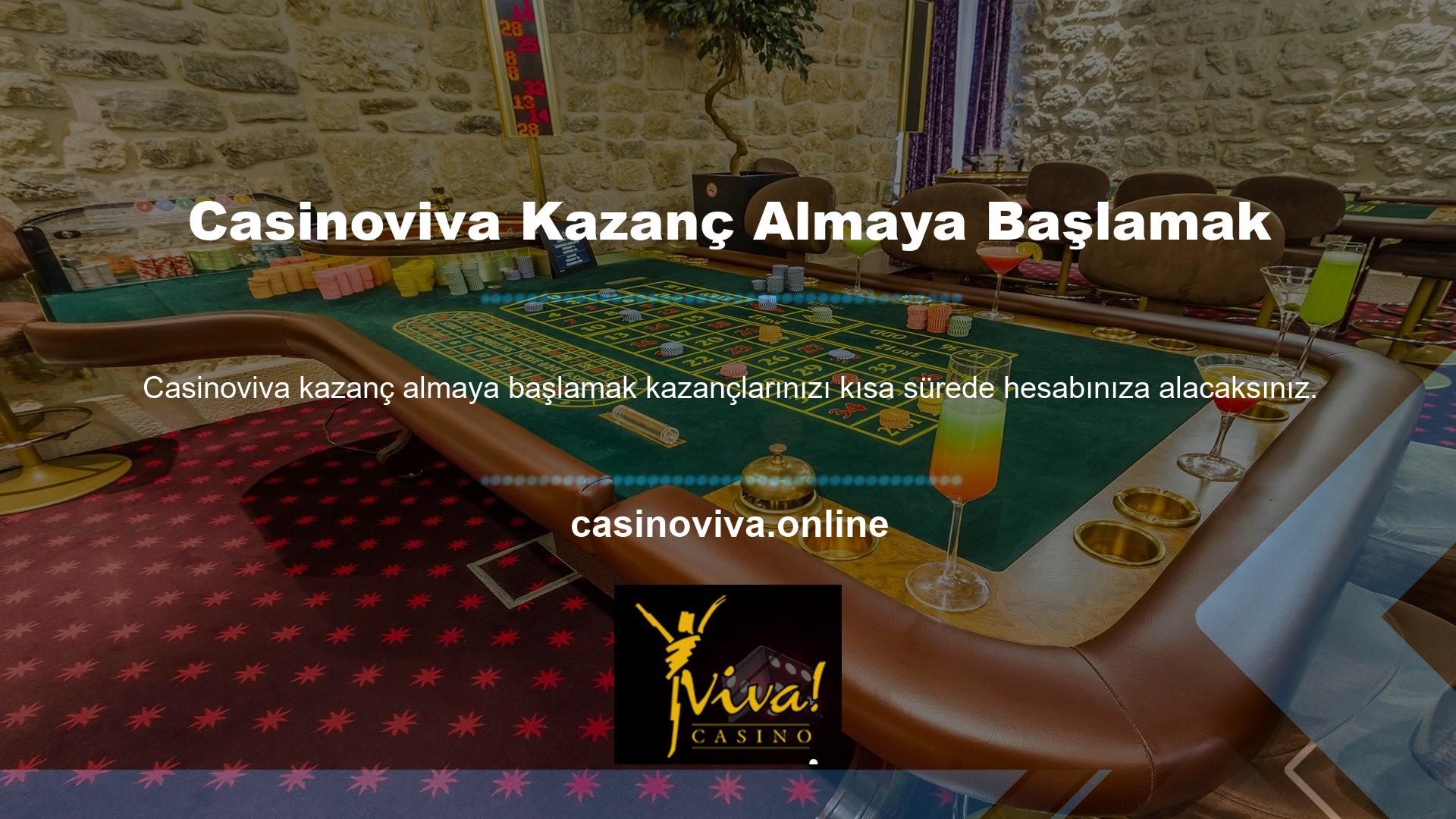 Ne kadar kazanırsanız kazanın, Casinoviva web sitesinden kazancınızı hızlı bir şekilde almayı bekleyebilirsiniz